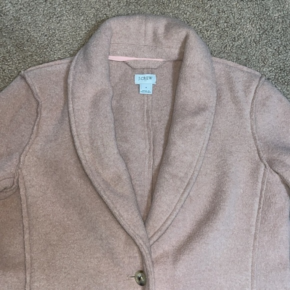J. Crew Boiled Wool Topcoat Single Breasted Coat Pink Blush 4 - Picture 4 of 10